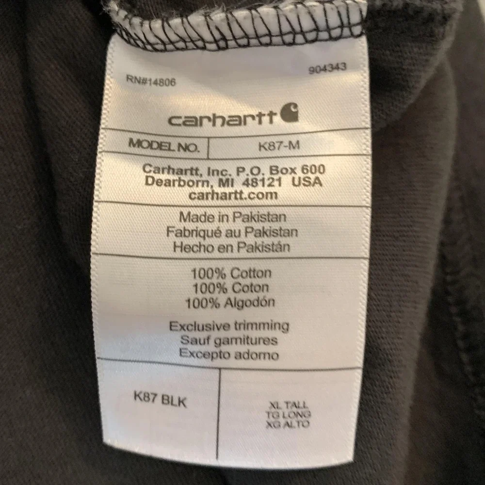 Carhartt Shirt Lot Of 3 Mens XLT Gray Black Pocket Workwear K87 Tagless Tee - Picture 14 of 16